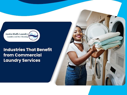 Woman getting laundry services